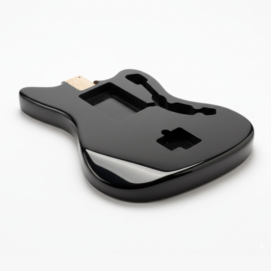 Finished Jazzmaster/ Offset Guitar Body - Black Guitar Bodies from Ploutone