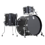 British Drum Co. Raven Series Club 22 Drum Kit - 3pc Birch Shell Pack - Black Ash Satin - Ploutone