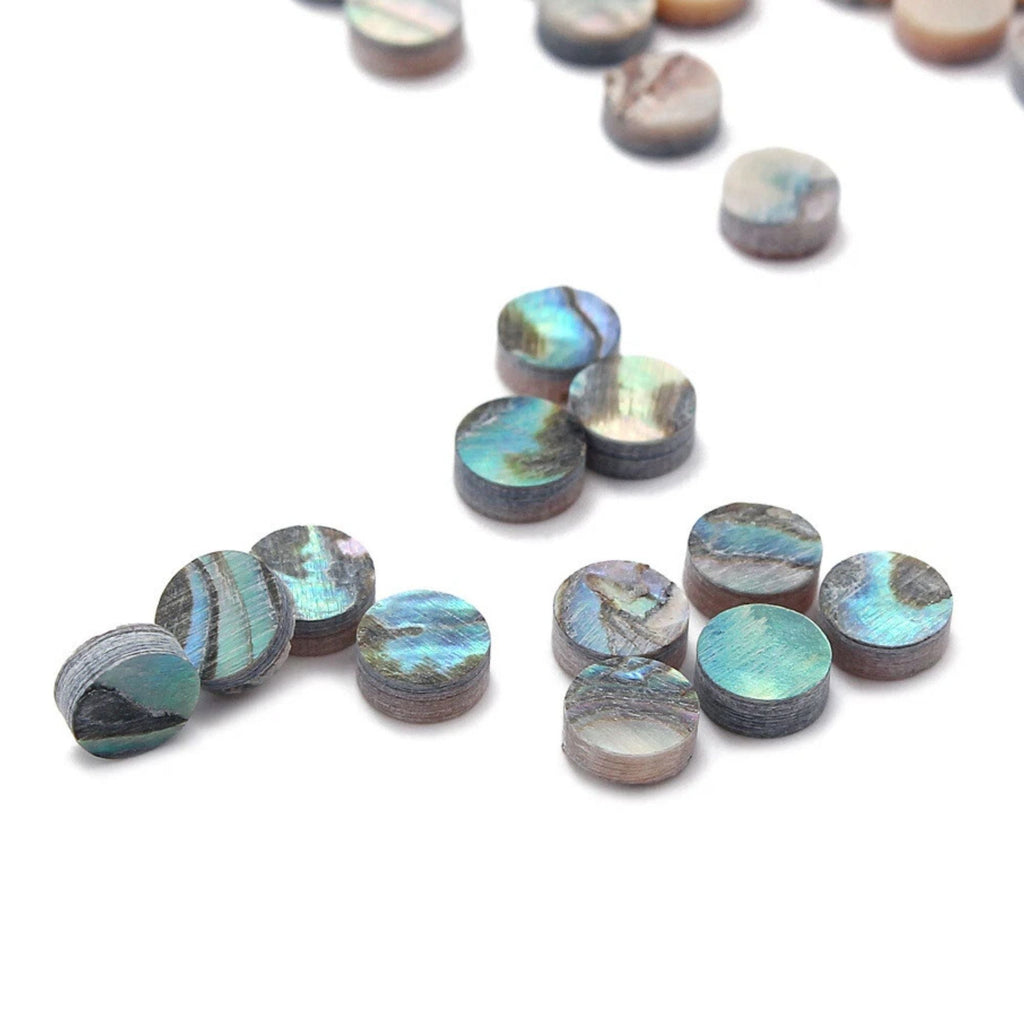 Genuine Abalone 6mm Guitar Inlay Dots - 50pcs - Ploutone