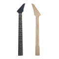 24 Fret Superstrat Guitar Neck – Skull Inlays, Satin Black Headstock, Maple & Rosewood, 25.5" Scale, 56mm Heel, Locking Nut - Ploutone