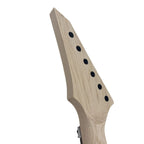 24 Fret Superstrat Guitar Neck – Skull Inlays, Satin Black Headstock, Maple & Rosewood, 25.5" Scale, 56mm Heel, Locking Nut - Ploutone