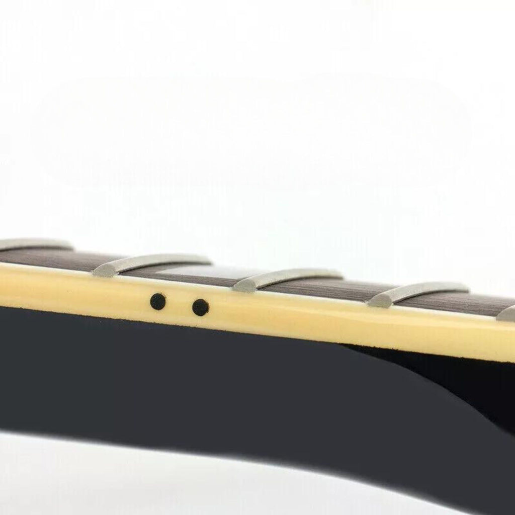 Black Gloss Les Paul-Style Guitar Neck, 22 Fret, Maple & Rosewood Fretboard - Ploutone