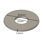 Custom Les Paul Poker Chip Guitar Toggle Switch Plate - Black - Ploutone
