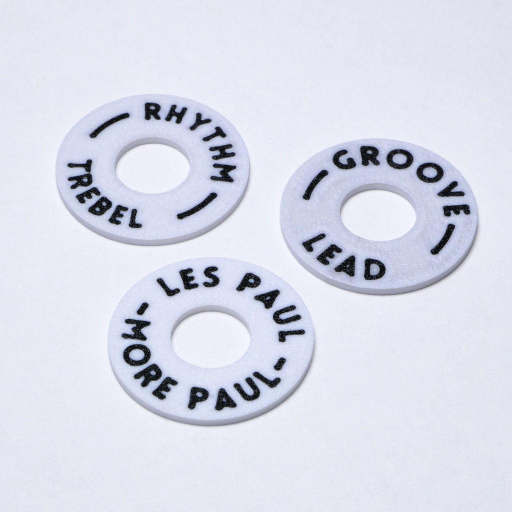 Custom Guitar Toggle Switch Plate - White  from Ploutone