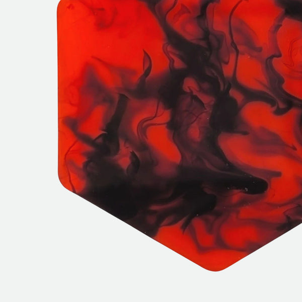 Acrylic Inlay and Pickguard Material - Translucent Magma Smoke Pickguards from Ploutone