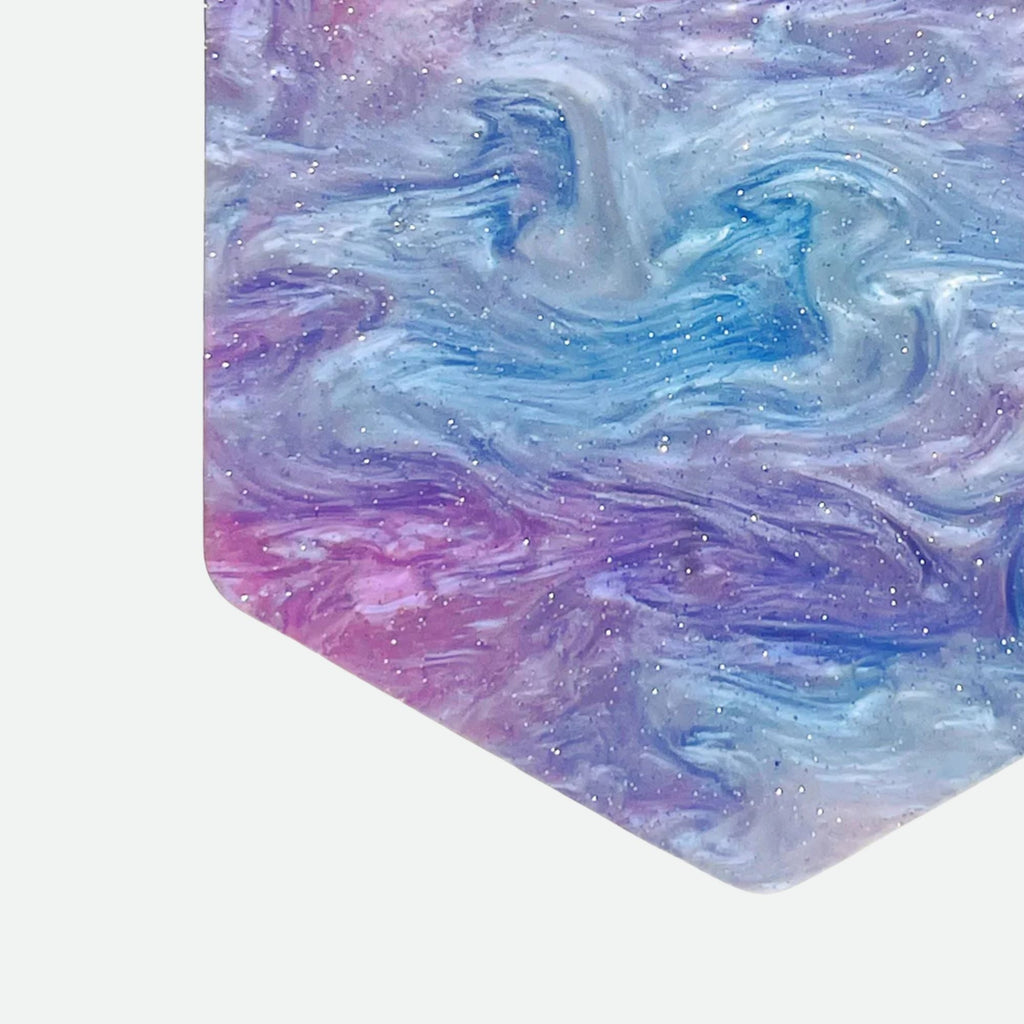 Acrylic Inlay and Pickguard Material - Cotton Candy Swirl - Ploutone