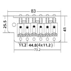 Wilkinson WOV02 6-Point Tremolo for Stratocasters - Ploutone