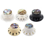 Guitar Knob Caps, Shell Inlay 18 Spline Metric (Set of 4) - Multiple Colors Knobs from Ploutone