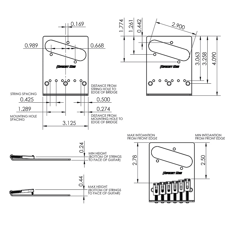 Hipshot Telecaster® Bridge - Ploutone