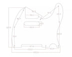 8-Hole Metal Telecaster Pickguard and Control Plate - Black Aluminum - Ploutone