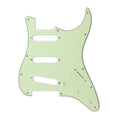 11-Hole Strat Pickguard SSS - 3-Ply Mint Green - Ploutone
