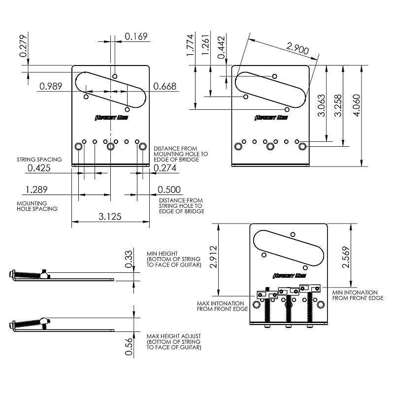Hipshot Telecaster® Bridge - Ploutone