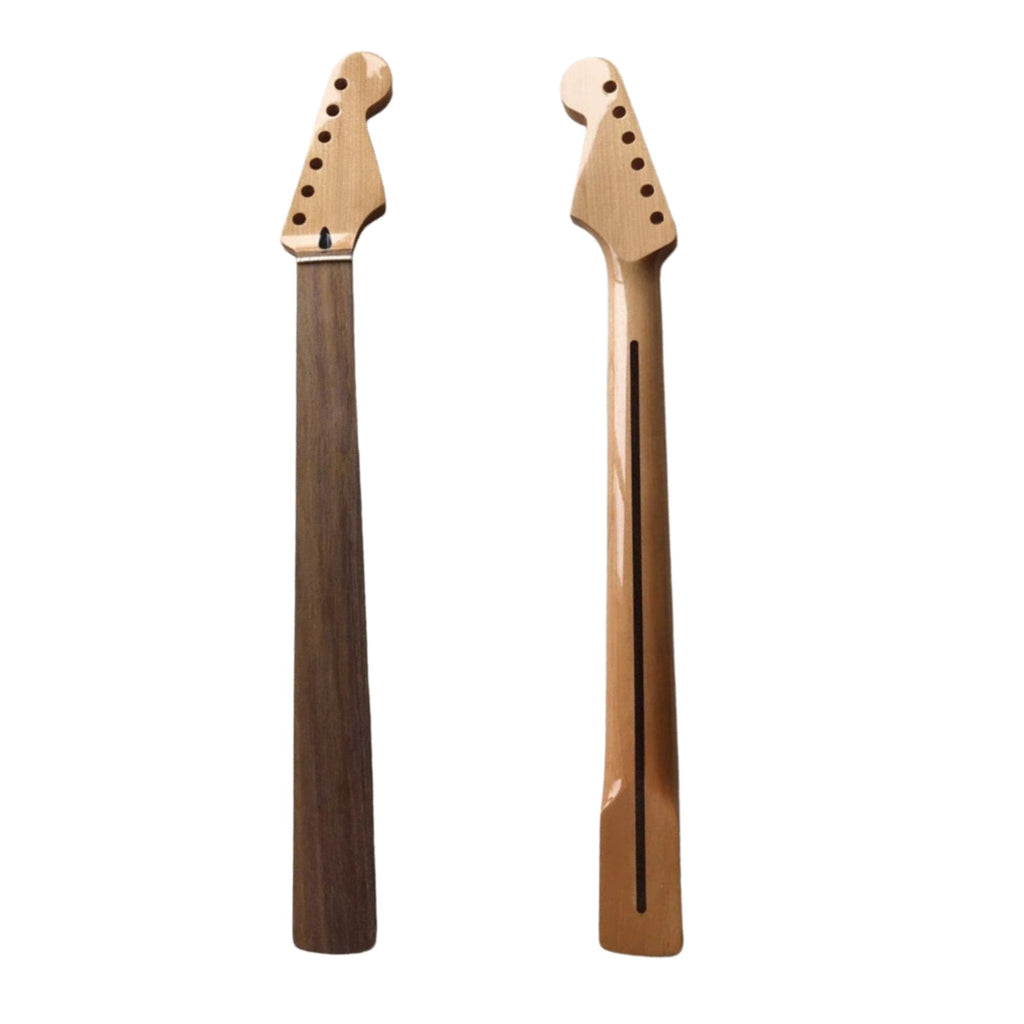 Fretless Strat-Style Guitar Neck, Gloss Maple, Rosewood Fretboard - Ploutone