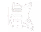 11-Hole HSS Metal Strat Pickguard - Gold Aluminum - Ploutone