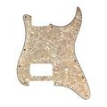 11-Hole Single Humbucker (Tom Delonge) Strat Pickguard - 20+ Colors 4-Ply Parchment Pearl - Ploutone