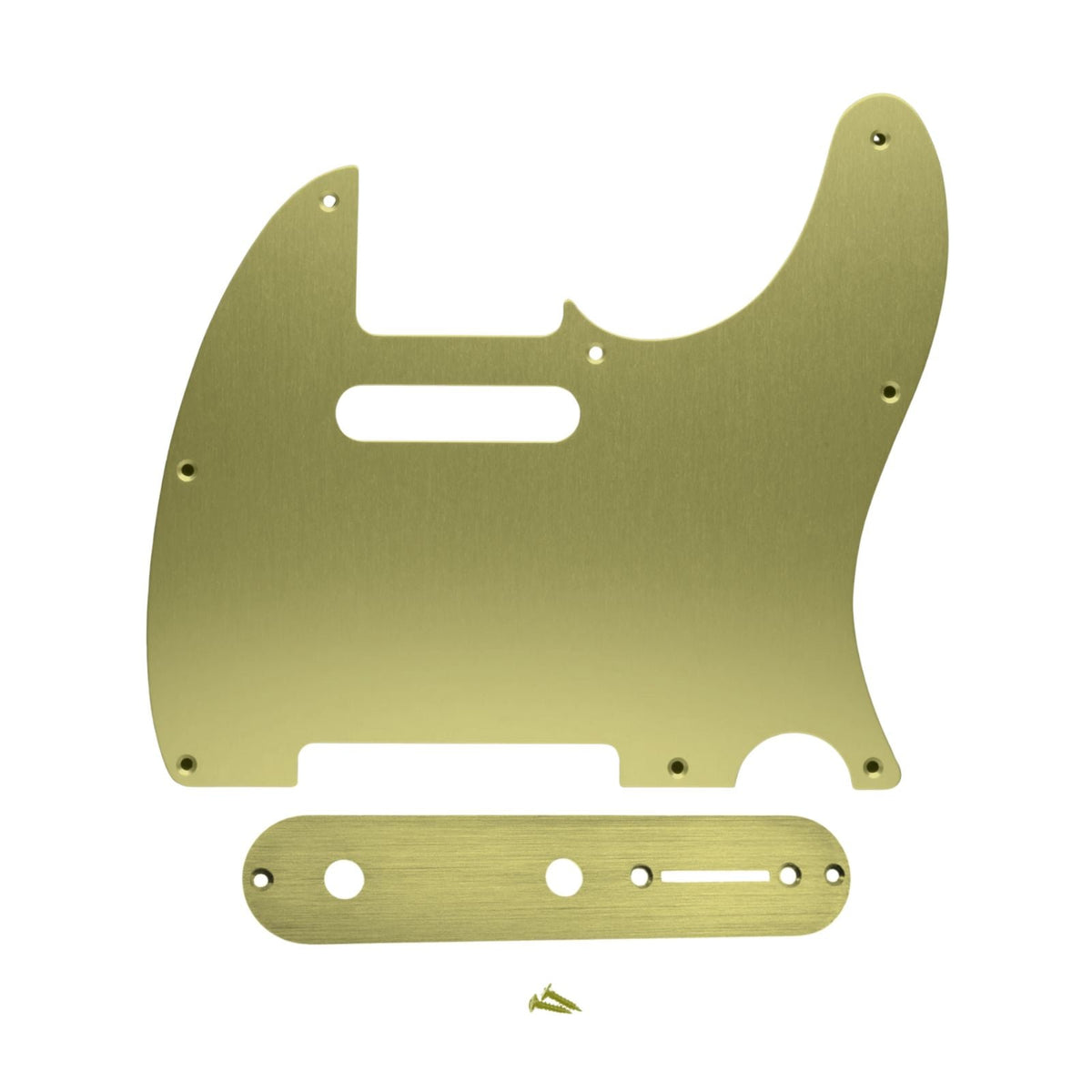 8-Hole Metal Telecaster Pickguard and Control Plate - Gold Aluminum - Ploutone