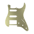 11-Hole HSS Metal Strat Pickguard - Gold Aluminum - Ploutone