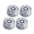 Les Paul & SG Speed Knobs (6mm Shaft) - Silver (Set of 4) - Ploutone