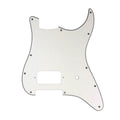 11-Hole Single Humbucker Strat Pickguard - 3-Ply White - Ploutone
