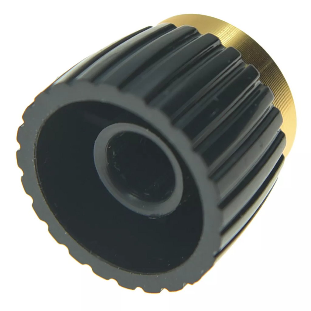 Marshall Amp Knobs - Black with Gold Cap, Push-On (Set of 10) - Ploutone