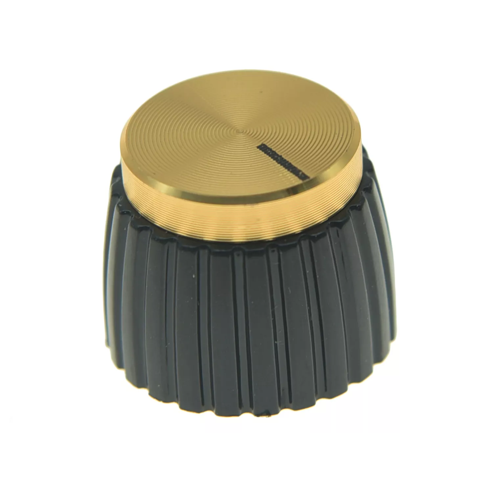 Marshall Amp Knobs - Black with Gold Cap, Push-On (Set of 10) - Ploutone