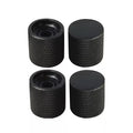 Metal Flat Top Guitar Knobs - Black (Set of 4) - Ploutone