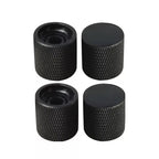 Metal Flat Top Guitar Knobs - Black (Set of 4) - Ploutone