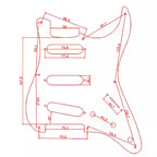 8-Hole SSS Metal Strat Pickguard - Gold Aluminum - Ploutone