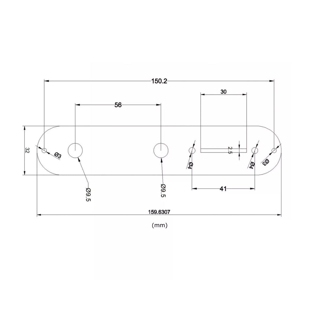 8-Hole Metal Telecaster Pickguard and Control Plate - Aluminum - Ploutone