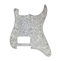 11-Hole Single Humbucker Strat Pickguard - 4-Ply White Pearl - Ploutone