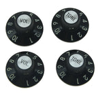 Telecaster Black Witch Hat Bakelite Knobs - 2 Volume, 2 Tone - Ploutone