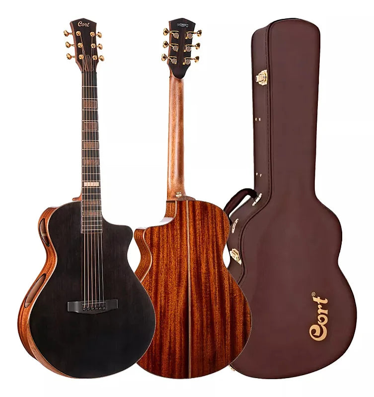 Masterpiece Series Modern Black Acoustic Electric Guitar - Trans Black Gloss (B-Stock) - Ploutone