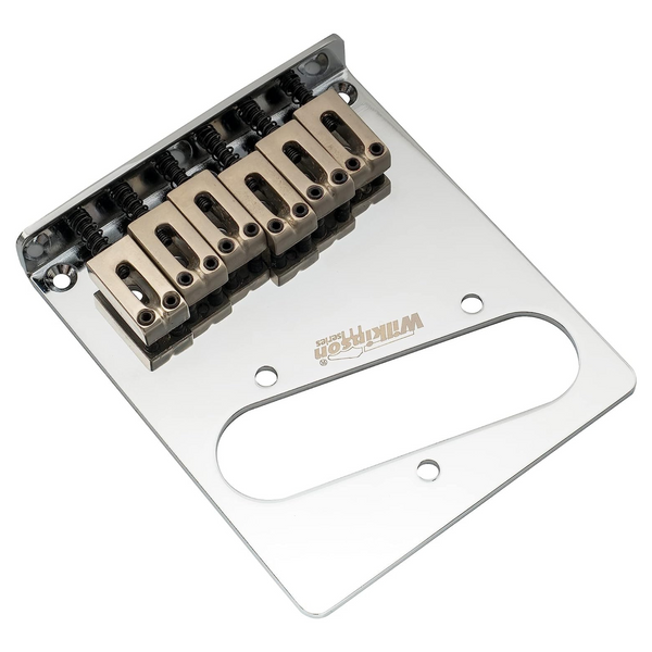 Wilkinson Modern Telecaster Bridge 6-Saddle - Chrome Guitar Fittings and Parts from Ploutone