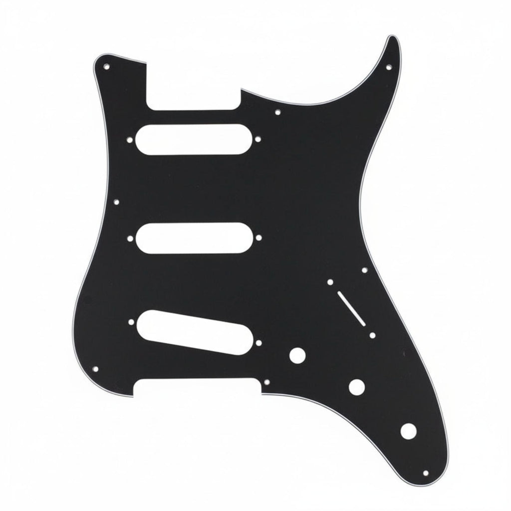 PRS Silver Sky Pickguard 8-Hole SSS - 30+ Colors 3-Ply Black - Ploutone