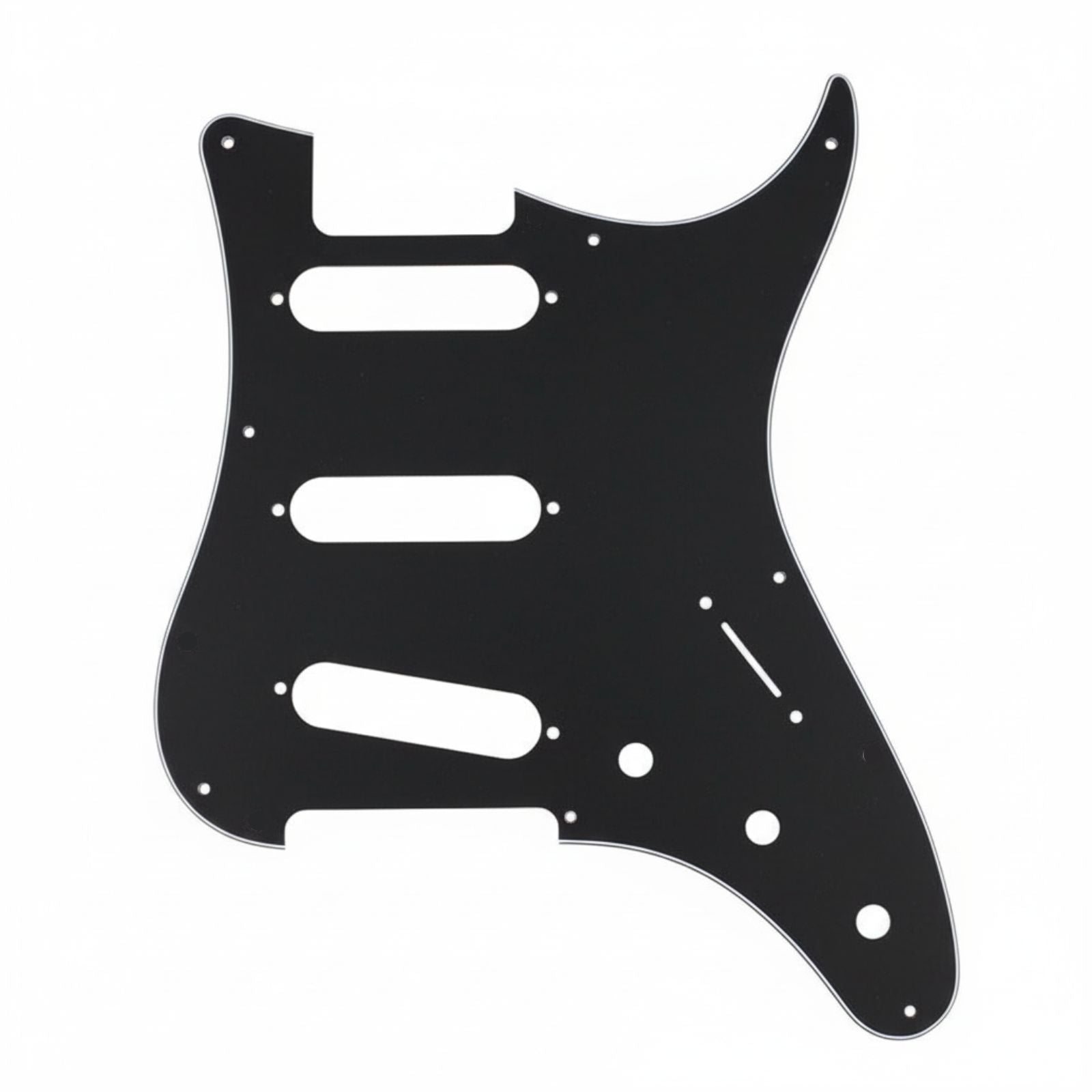 PRS Silver Sky Pickguard 8-Hole SSS - 30+ Colors 3-Ply Black - Ploutone