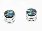 Telecaster Abalone Metal Dome Knob - Chrome - Ploutone