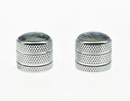 Telecaster Abalone Metal Dome Knob - Chrome - Ploutone
