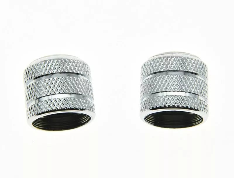Telecaster Abalone Metal Dome Knob - Chrome - Ploutone