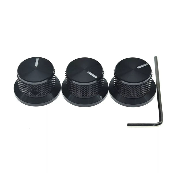 Black Metal Top Hat Knobs, 1/4