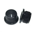 Black Metal Top Hat Knobs - 1/4" Shaft (Set of 3) - Ploutone