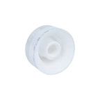 Guitar Speed Knobs, 18 Spline Metric (Set of 4) - White / Gold Lettering Knobs from Ploutone
