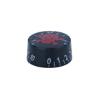 Guitar Speed Knobs, 18 Spline Metric (Set of 4) - Black / Red Skull Knobs from Ploutone