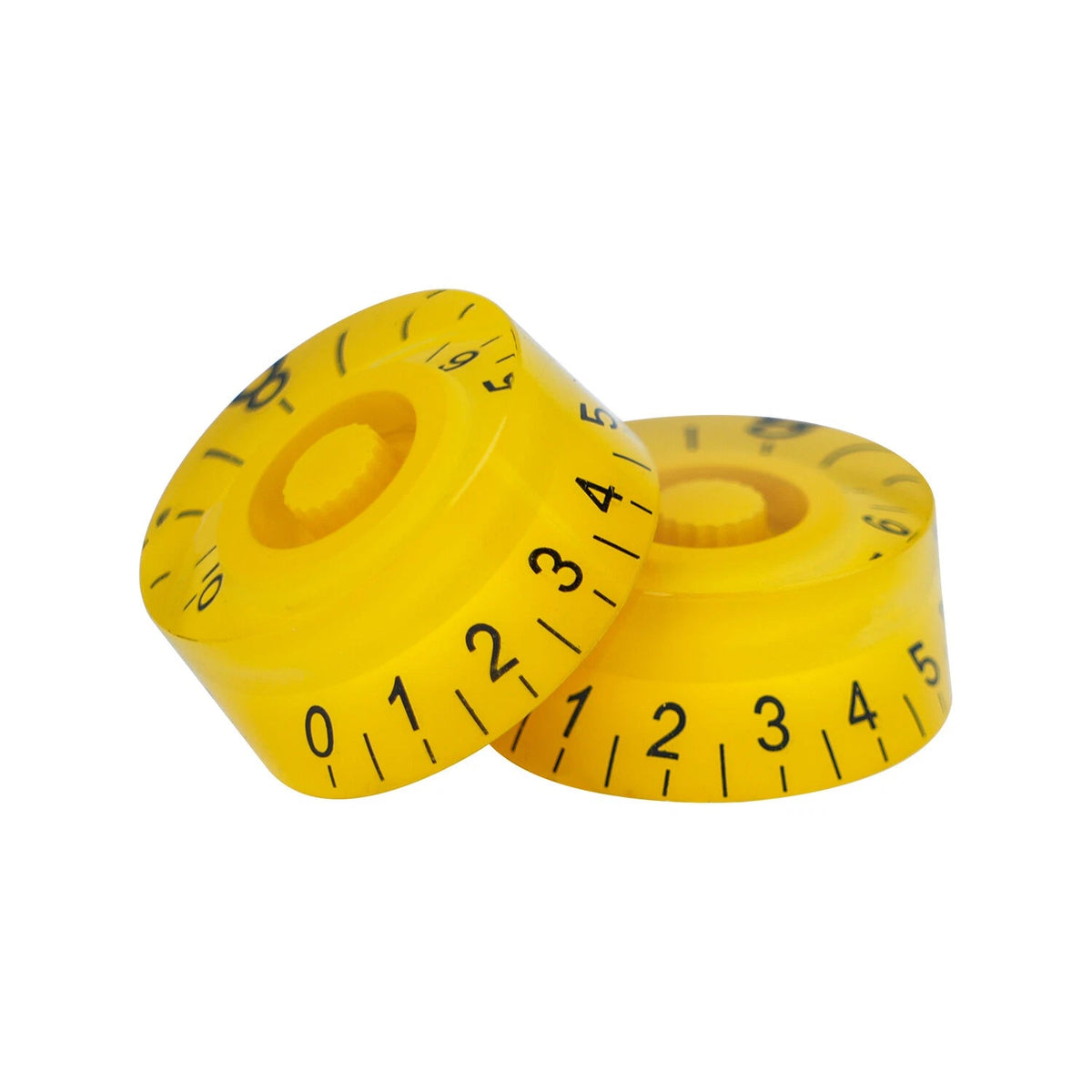 Guitar Speed Knobs, 18 Spline Metric (Set of 4) - Fluorescent Yellow - Ploutone