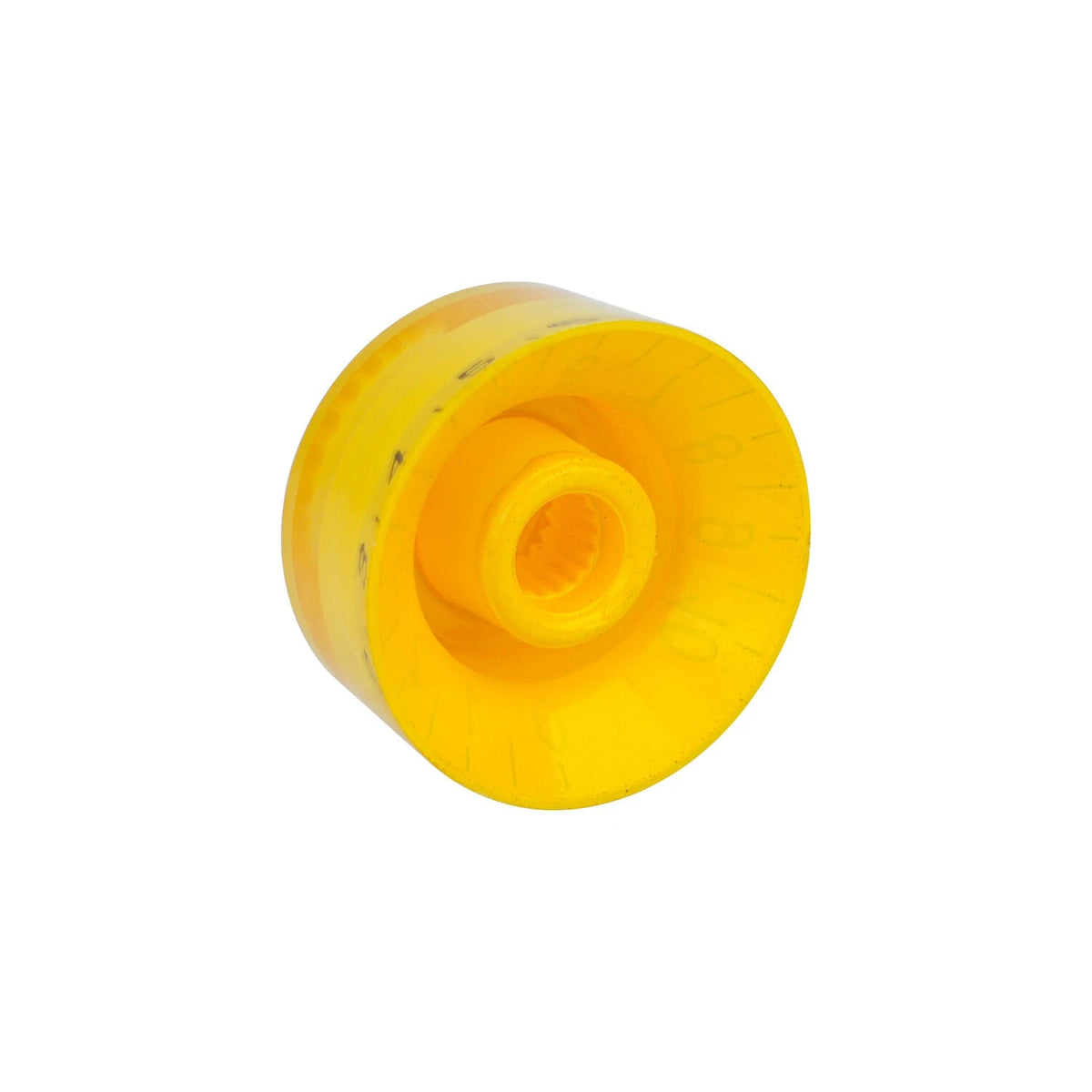Guitar Speed Knobs, 18 Spline Metric (Set of 4) - Fluorescent Yellow - Ploutone