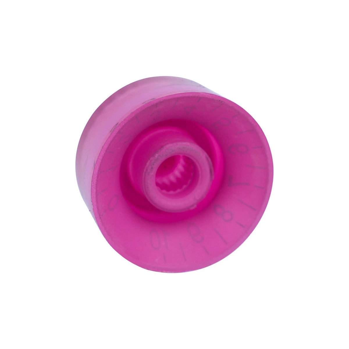 Guitar Speed Knobs, 18 Spline Metric (Set of 4) - Purple / Black Lettering - Ploutone