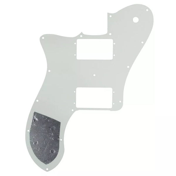 72 Deluxe Telecaster Pickguard (PAF Humbuckers) - 3-Ply Ivory Pickguards from Ploutone