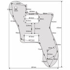 72 Deluxe Telecaster Pickguard (PAF Humbuckers) - 3-Ply Ivory - Ploutone