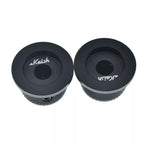 Black Metal Top Hat Knobs - 1/4" Shaft (Set of 3) - Ploutone
