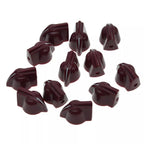 Vintage Mini Chicken Head Knobs - 1/4" for Amps & Pedals (Raised, Set of 12) Wine Red - Ploutone