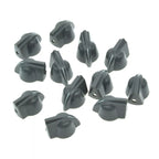 Vintage Mini Chicken Head Knobs - 1/4" for Amps & Pedals (Raised, Set of 12) Gray - Ploutone